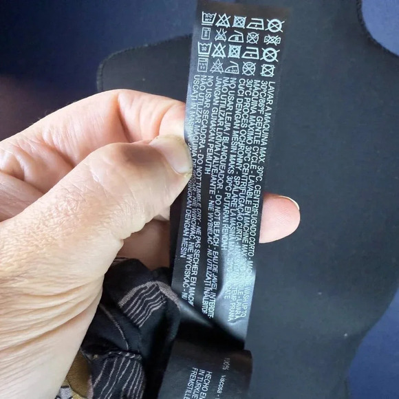 Zara Floral Print Maxi Buttondown Shirt Dress, Black/Brown/Pink, Size XS - Picture 3 of 12